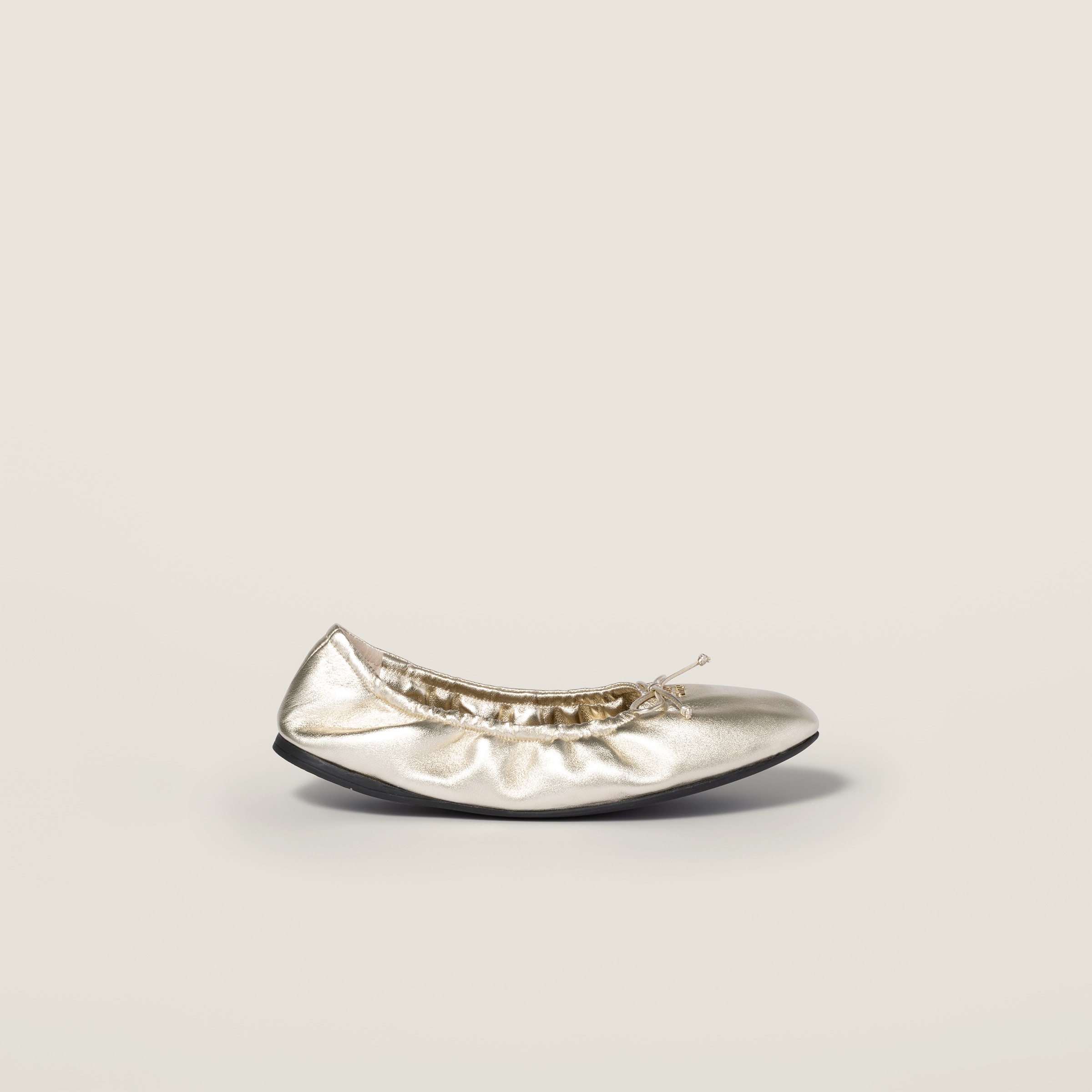 Leather ballerinas by Miu Miu
