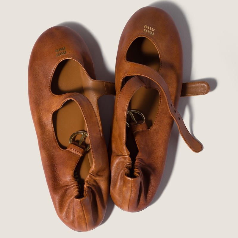 Nappa leather ballet flats