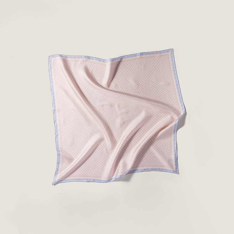 Printed twill scarf