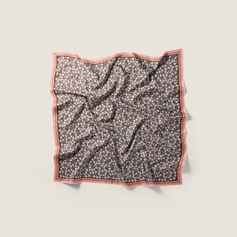 Printed twill scarf
