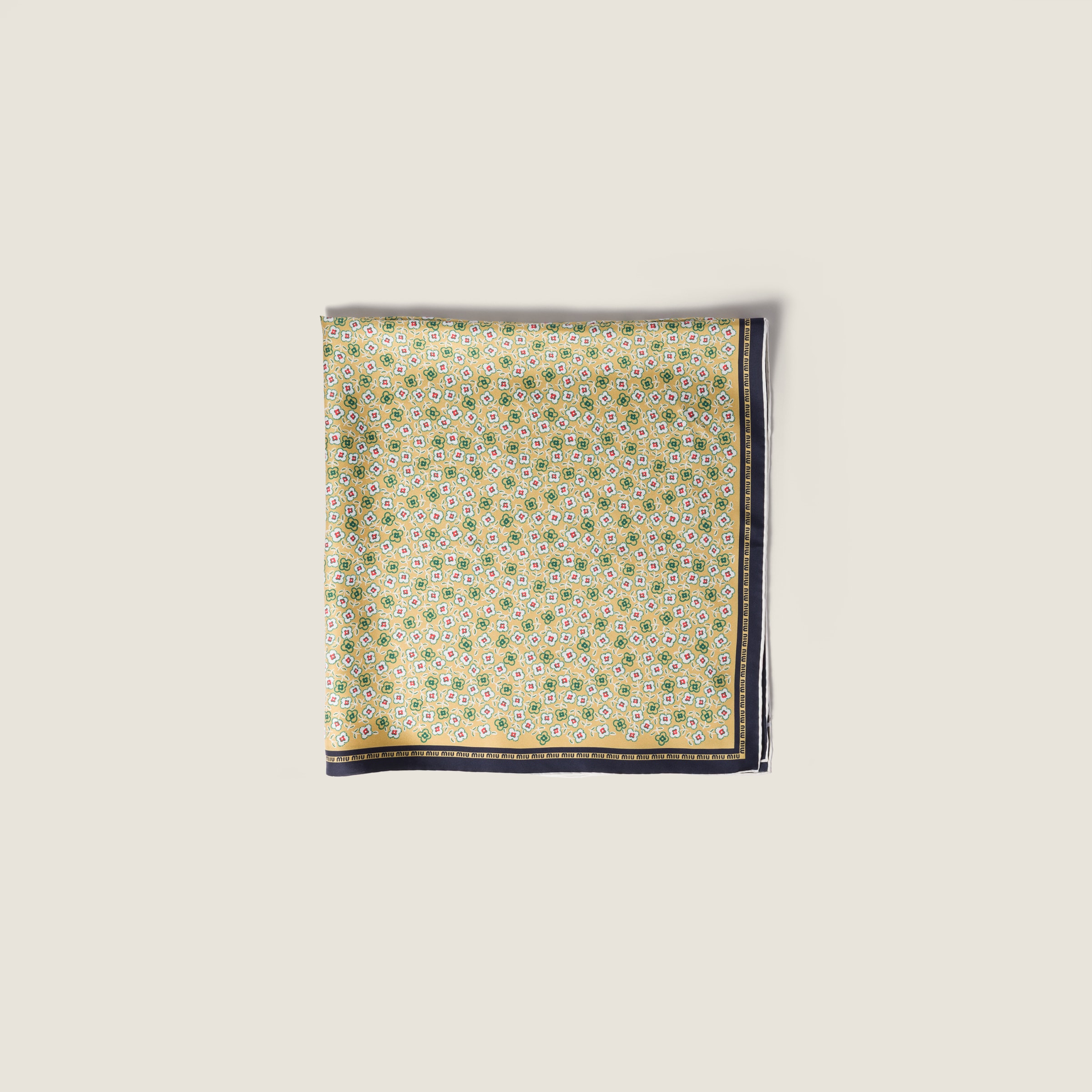MIU MIU スカーフ Navy Printed Poplin Scarf | Miu Miu - United States