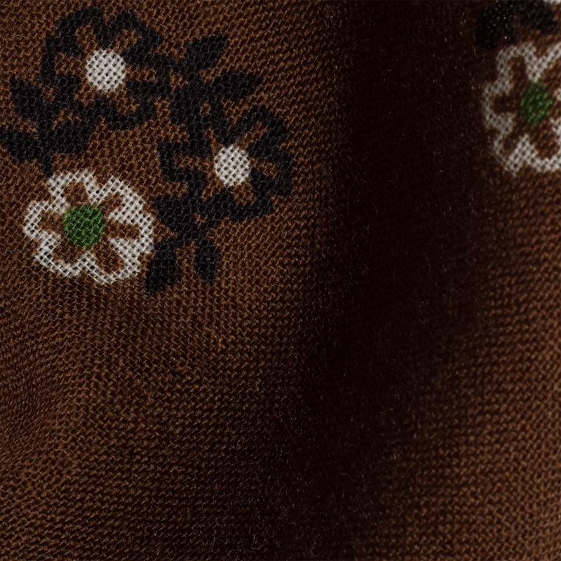 Printed wool and cashmere scarf