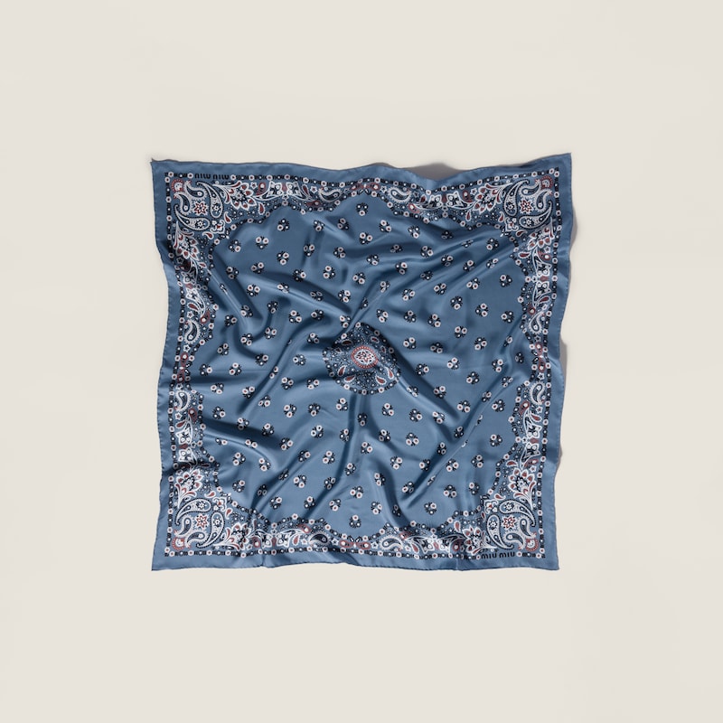 Printed silk scarf