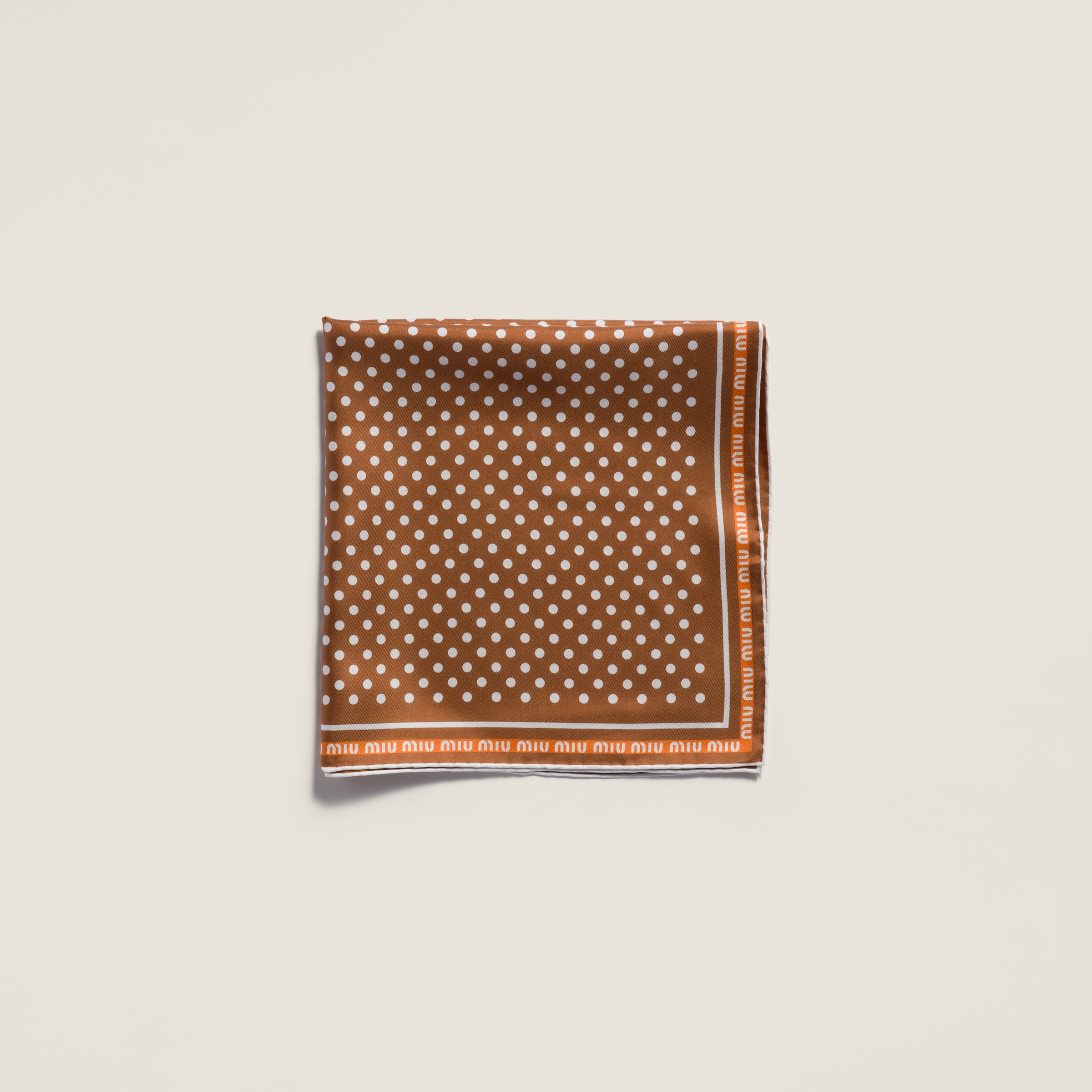 Printed twill scarf from Miu Miu - $320