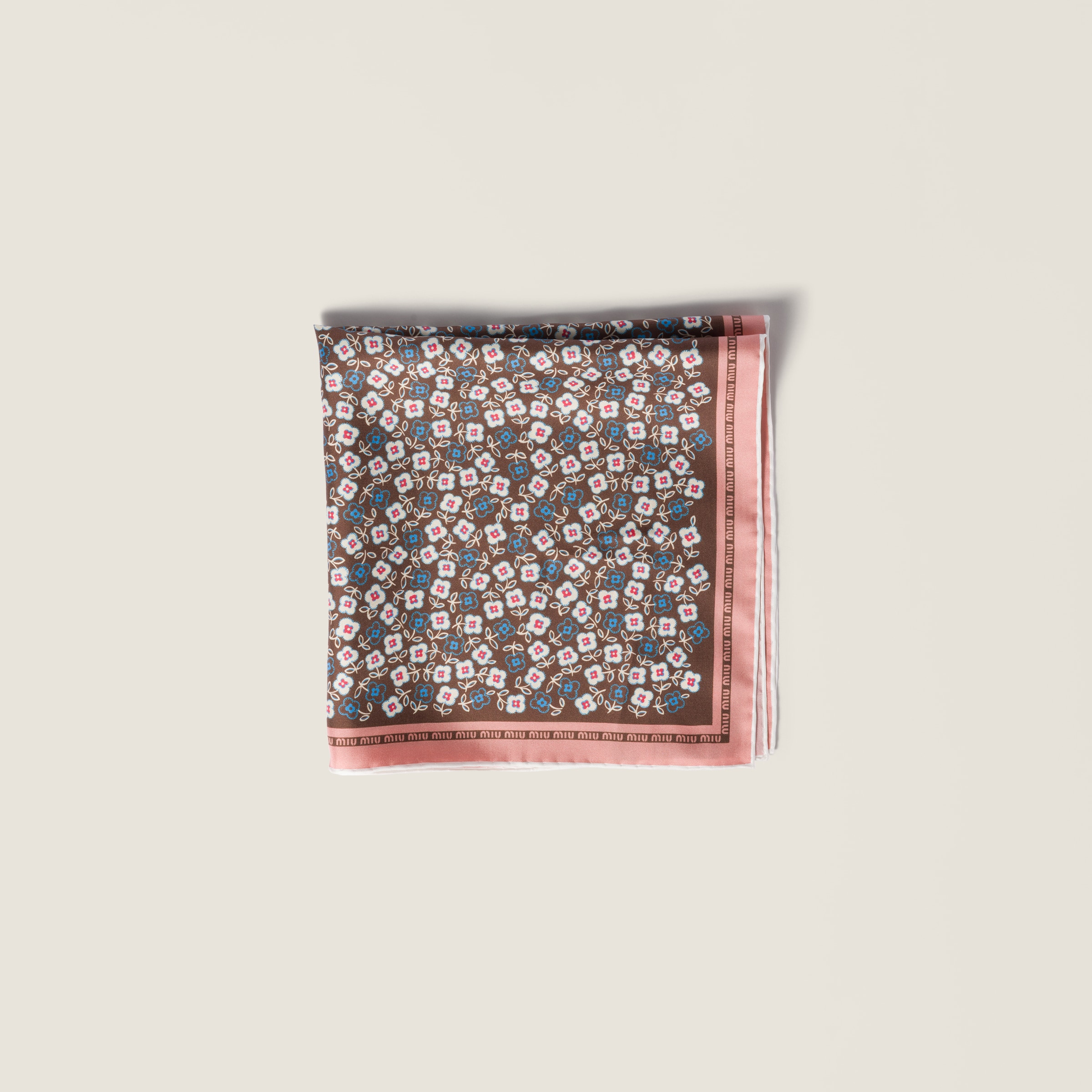 Printed twill scarf from Miu Miu - $320