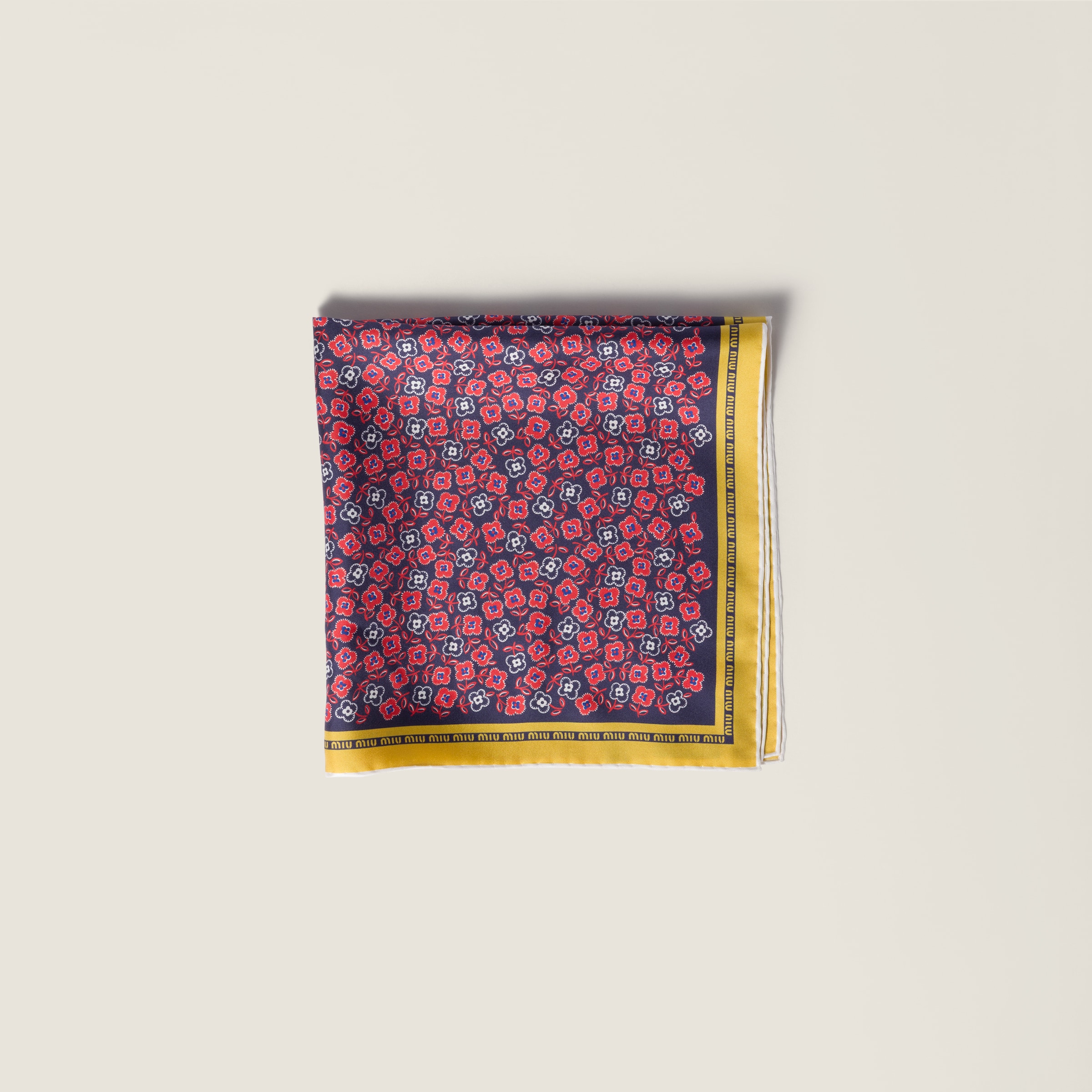 Printed twill scarf from Miu Miu - $320