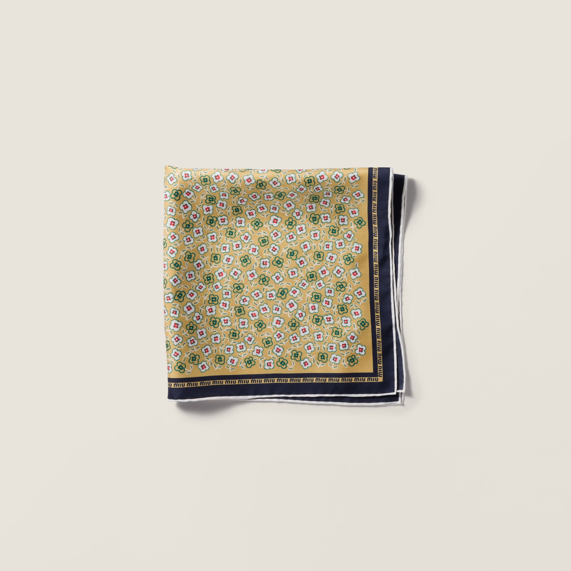 Printed twill scarf from Miu Miu - $320
