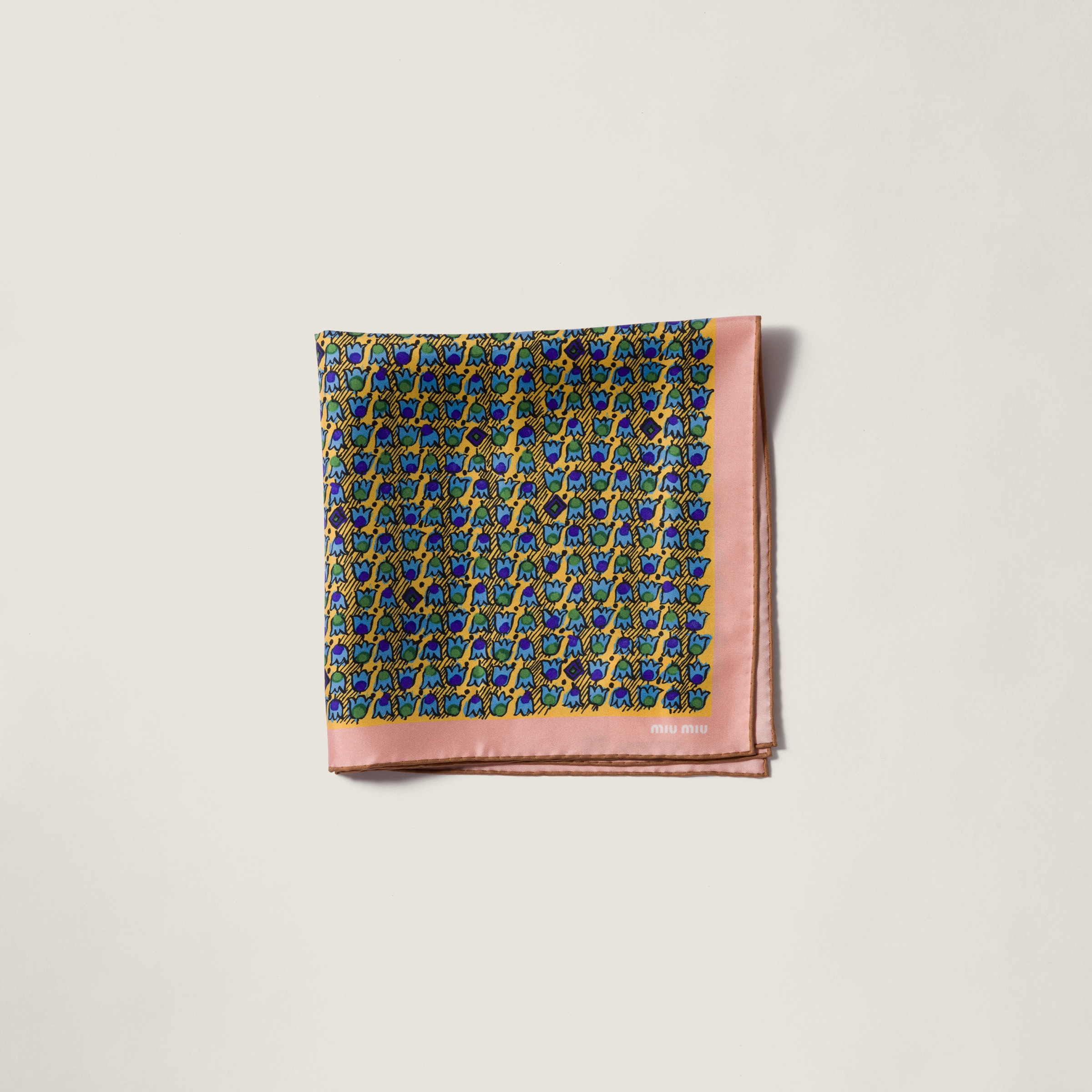 Printed twill scarf from Miu Miu - $320