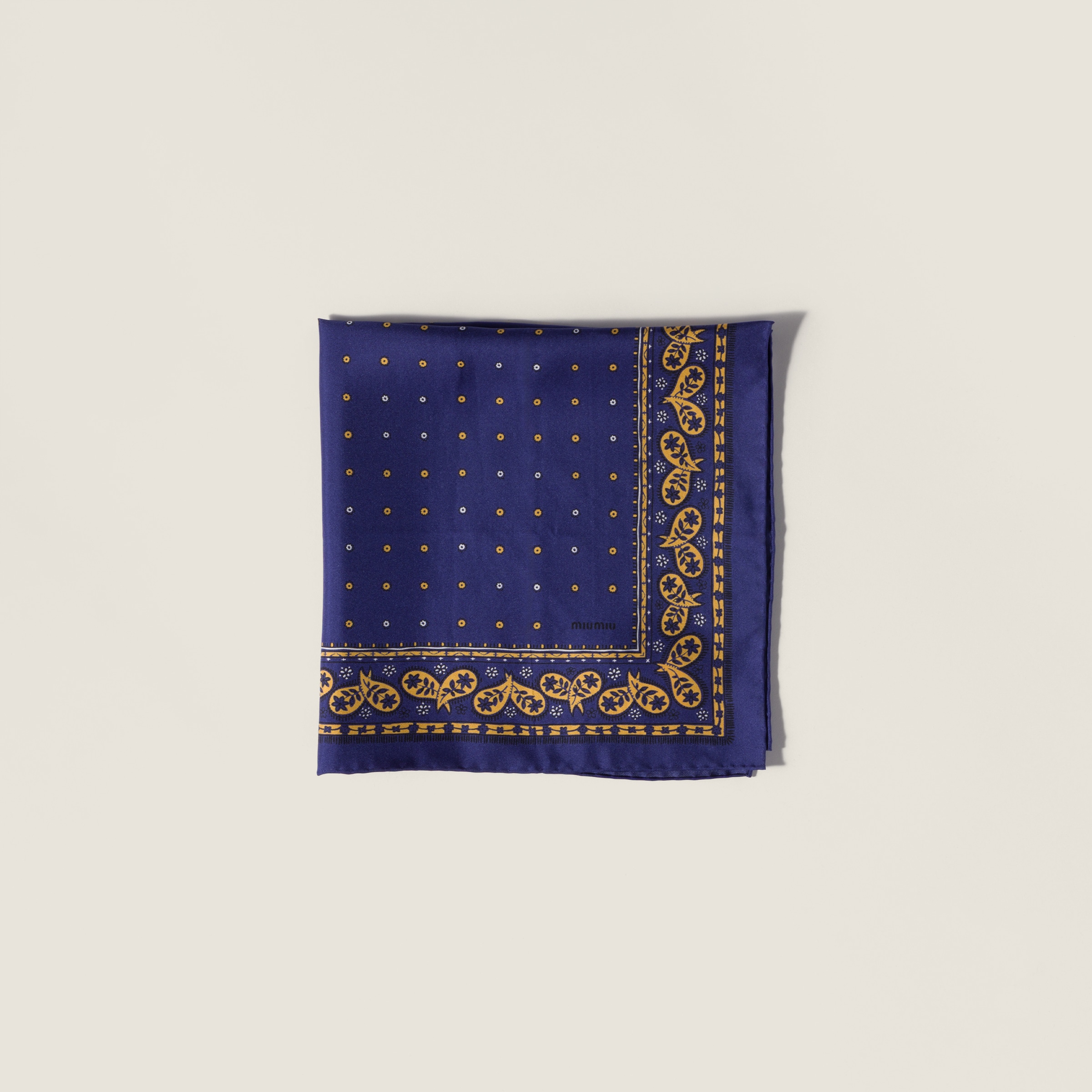 Printed twill scarf from Miu Miu - $320