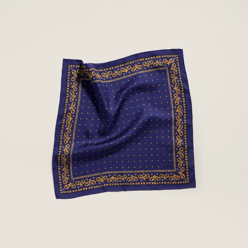 Printed twill scarf