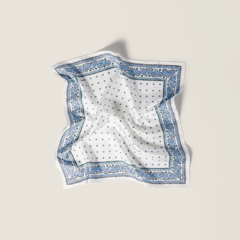 Printed twill scarf
