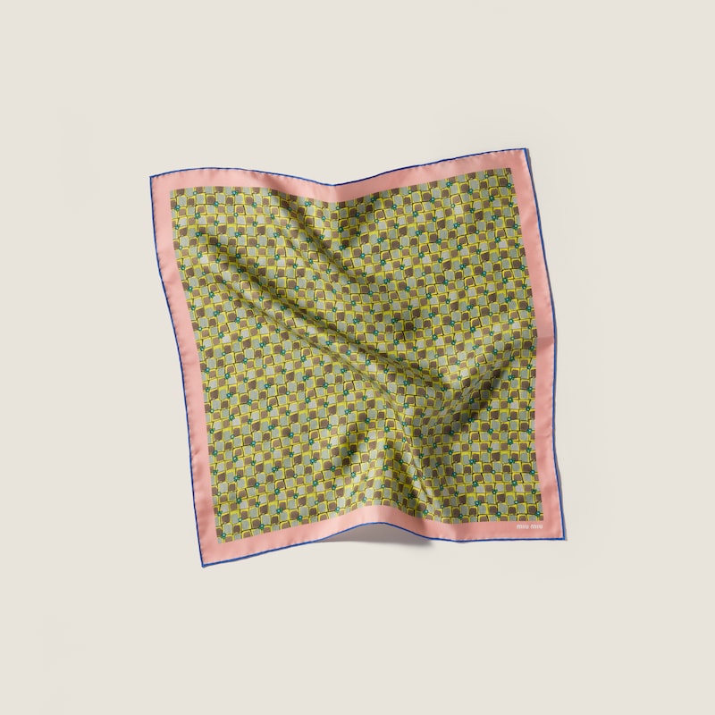 Printed twill scarf