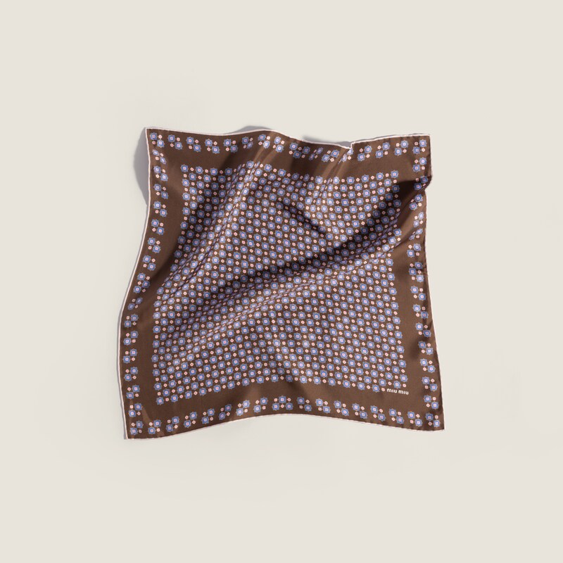 Printed twill scarf