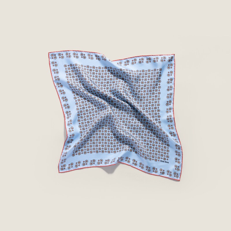 Printed twill scarf