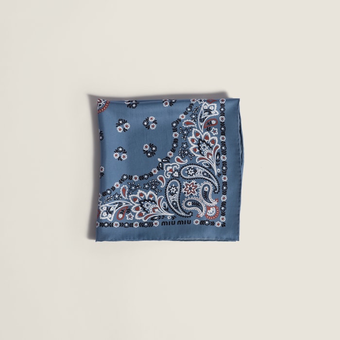 MIU MIU】プリントシルクツイルスカーフ (MiuMiu/スカーフ) 116587151