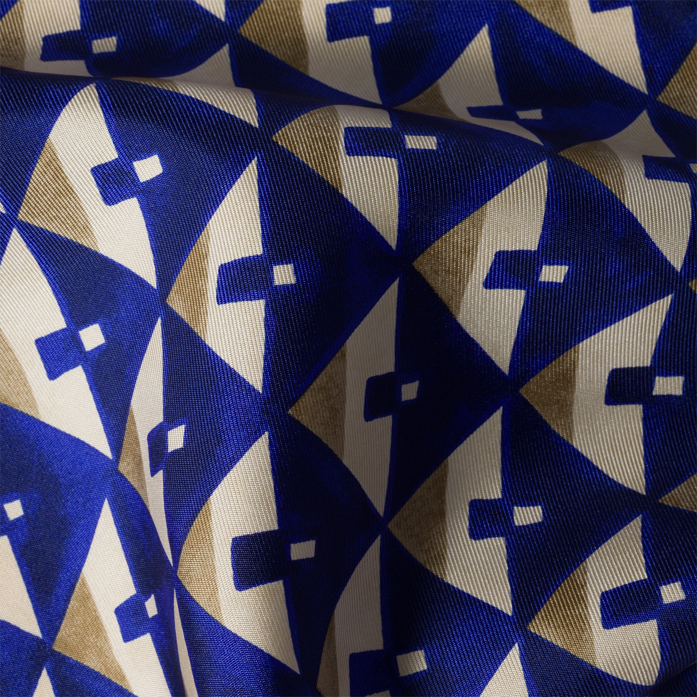 Tobacco/ink Printed Silk Scarf | Miu Miu - United States