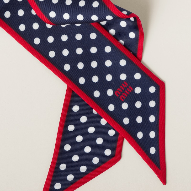 Printed twill scarf