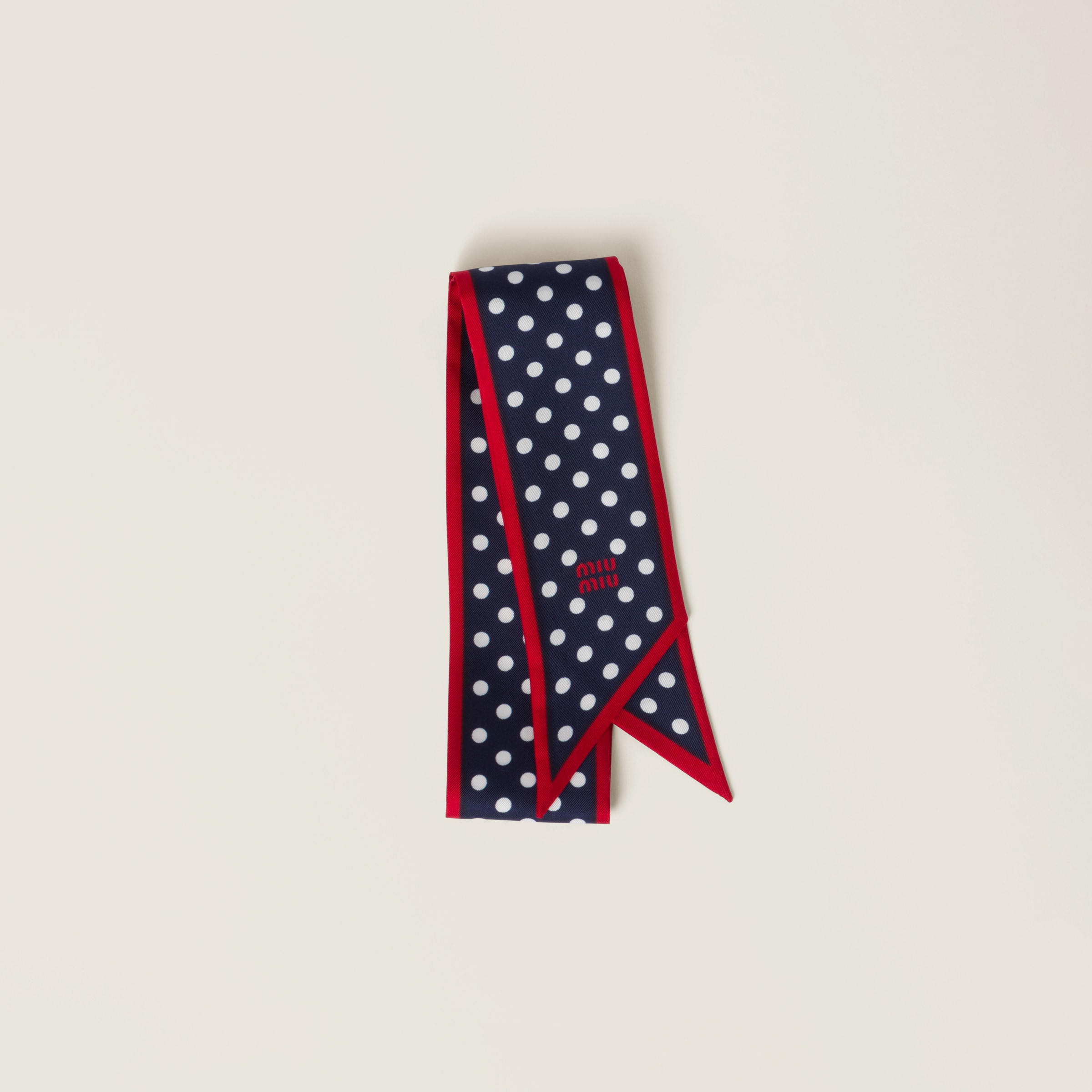 Printed twill scarf from Miu Miu - $260