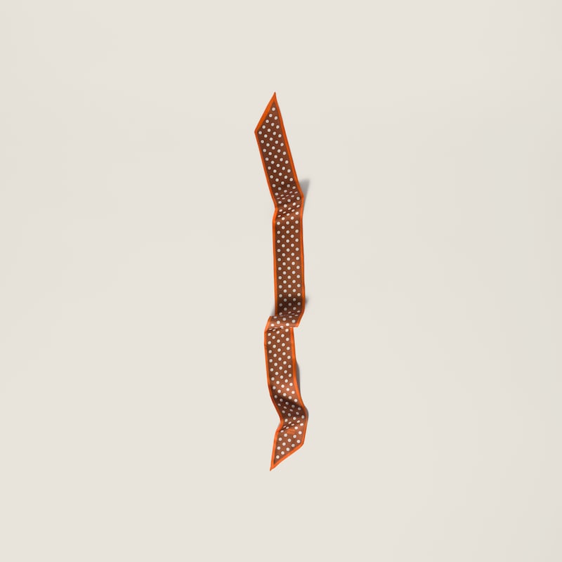 Printed twill scarf