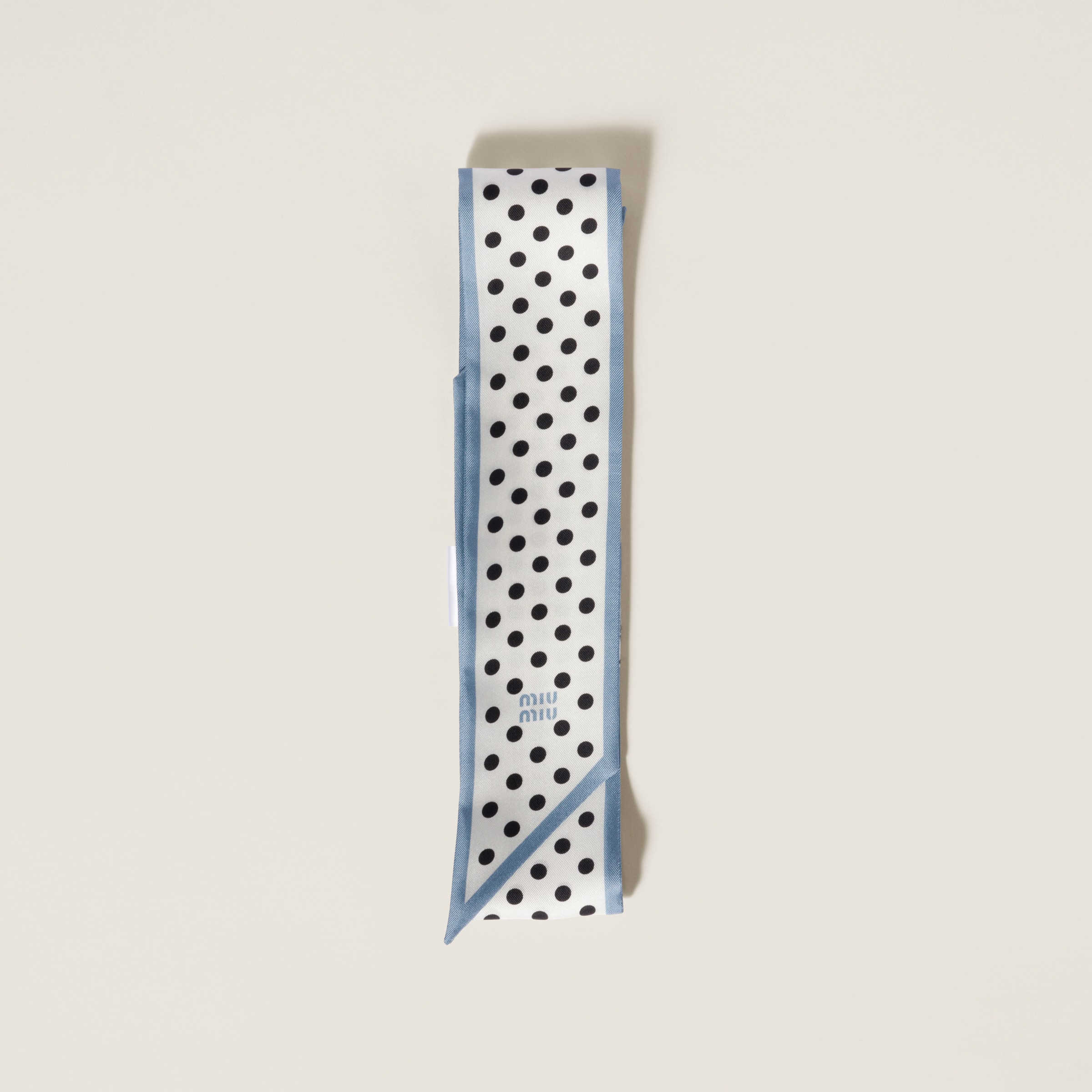 Miu Miu Printed Twill Scarf In Multi