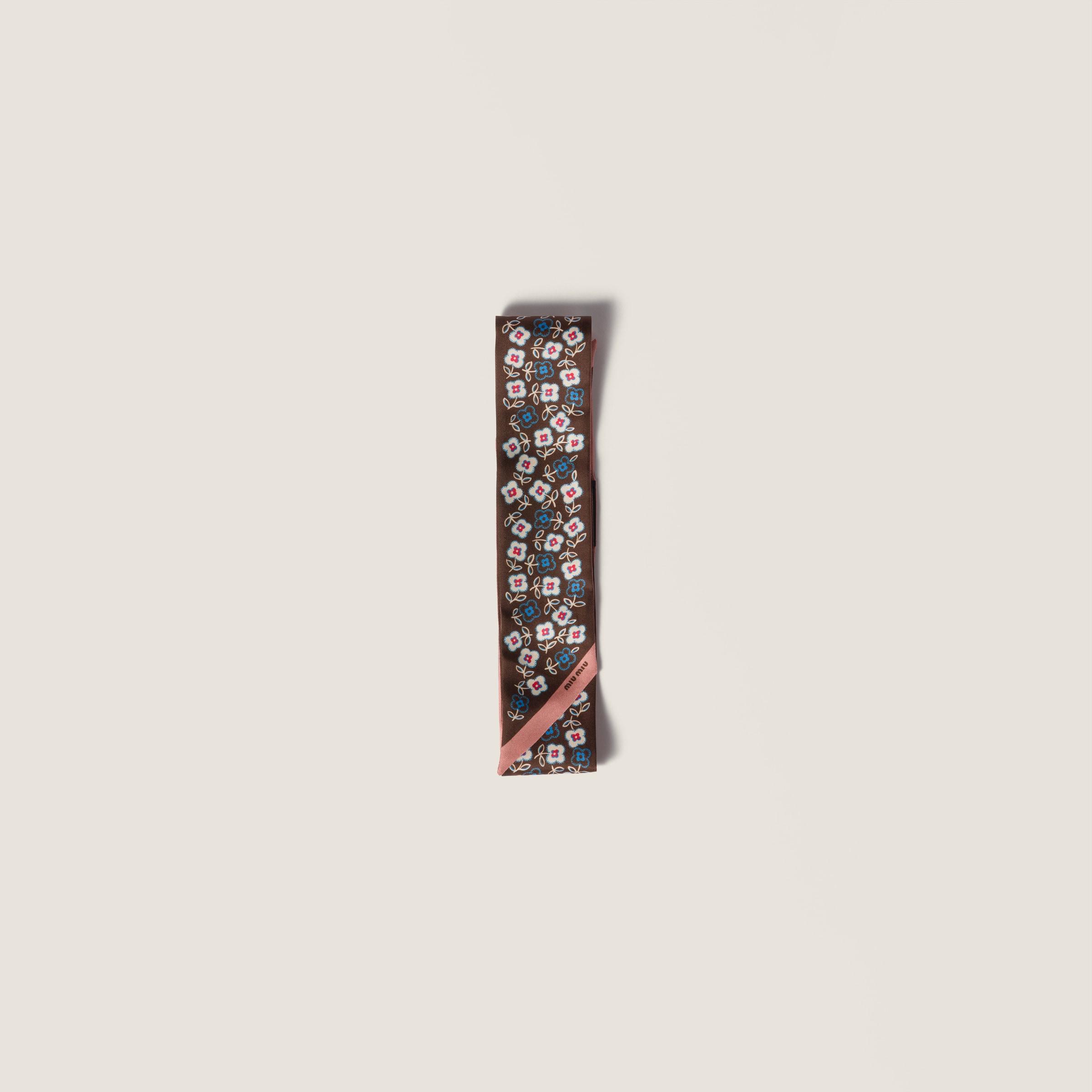 Printed twill scarf from Miu Miu - $260