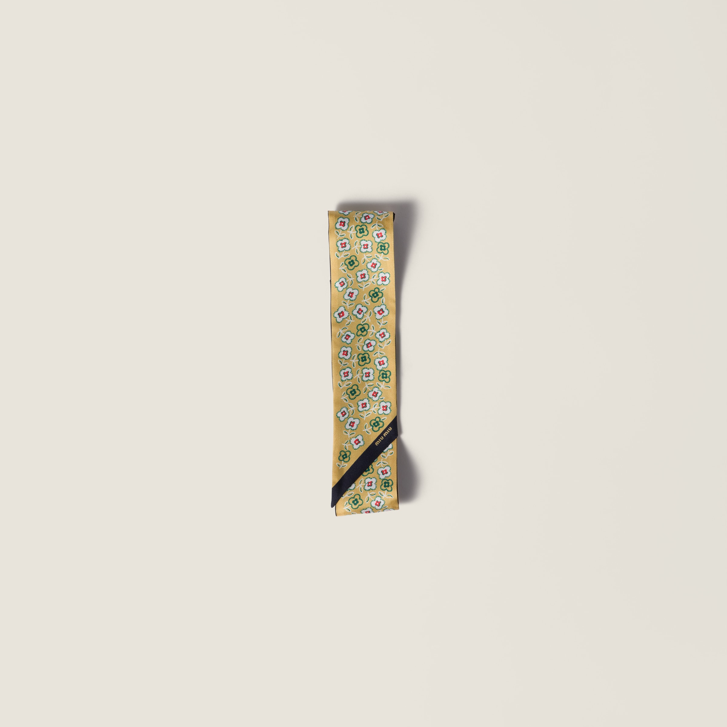 Printed twill scarf from Miu Miu - $260