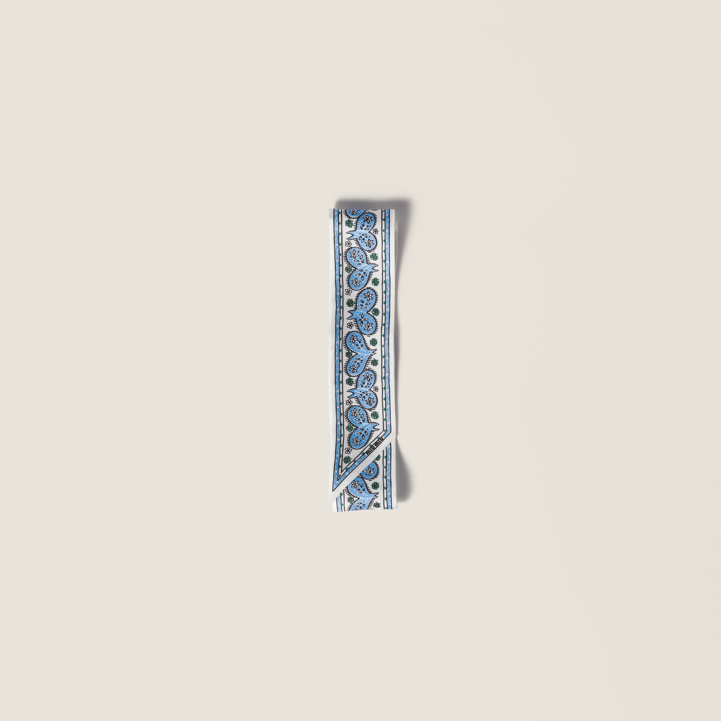 Printed twill scarf from Miu Miu - $260