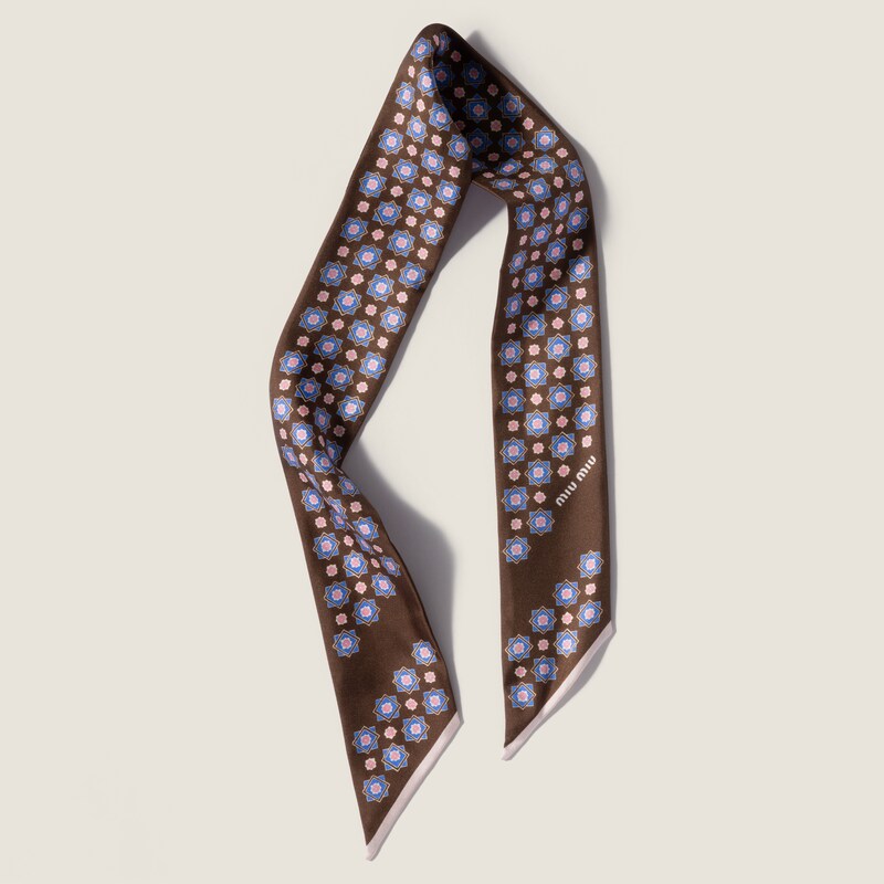 Printed twill scarf