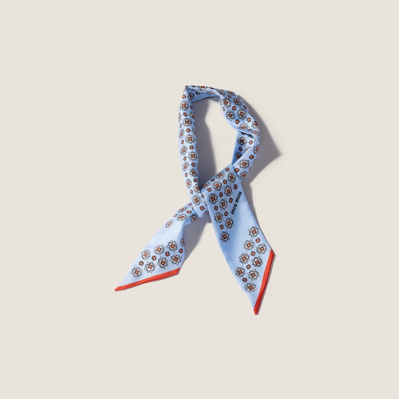Printed twill scarf