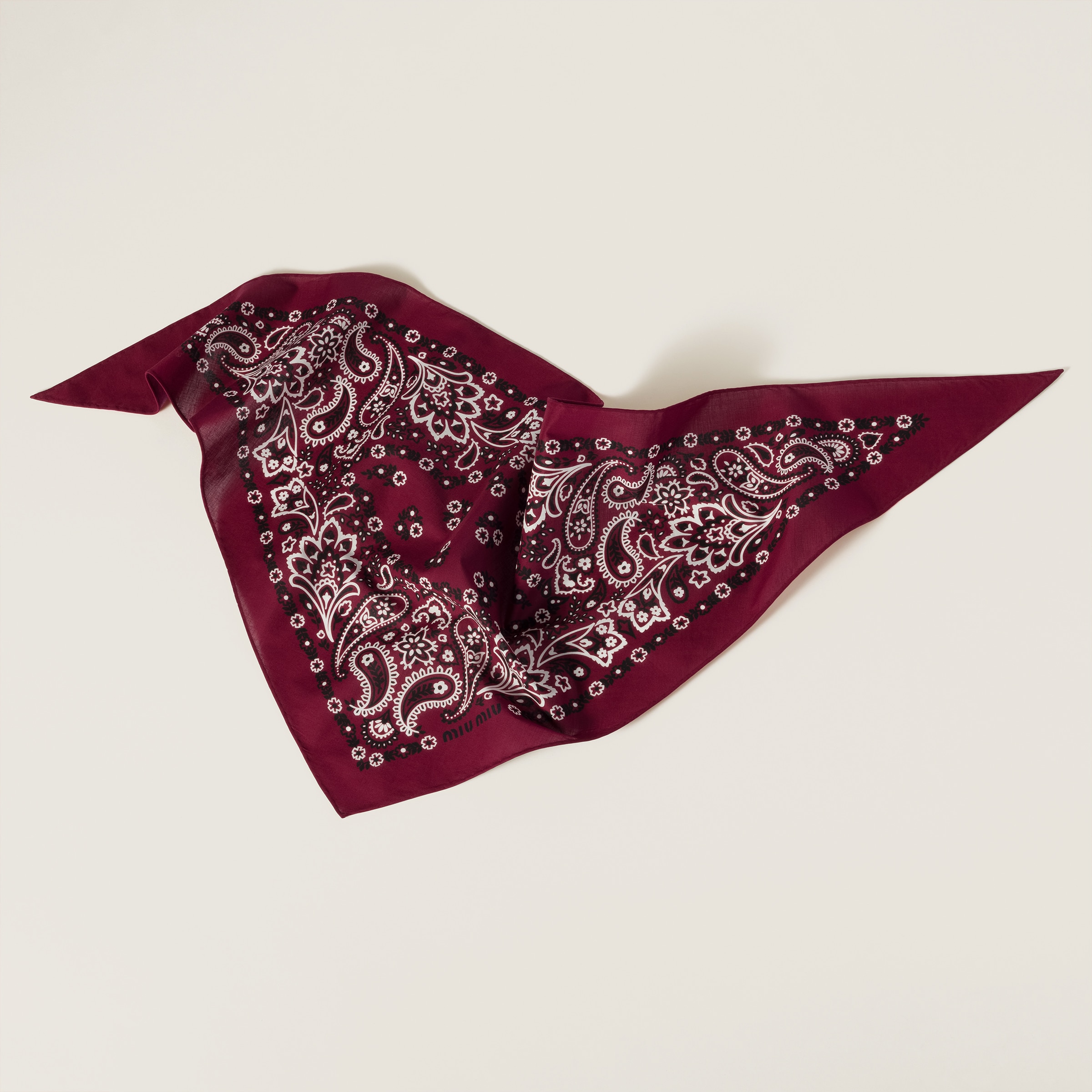 Miu Miu Printed Poplin Scarf