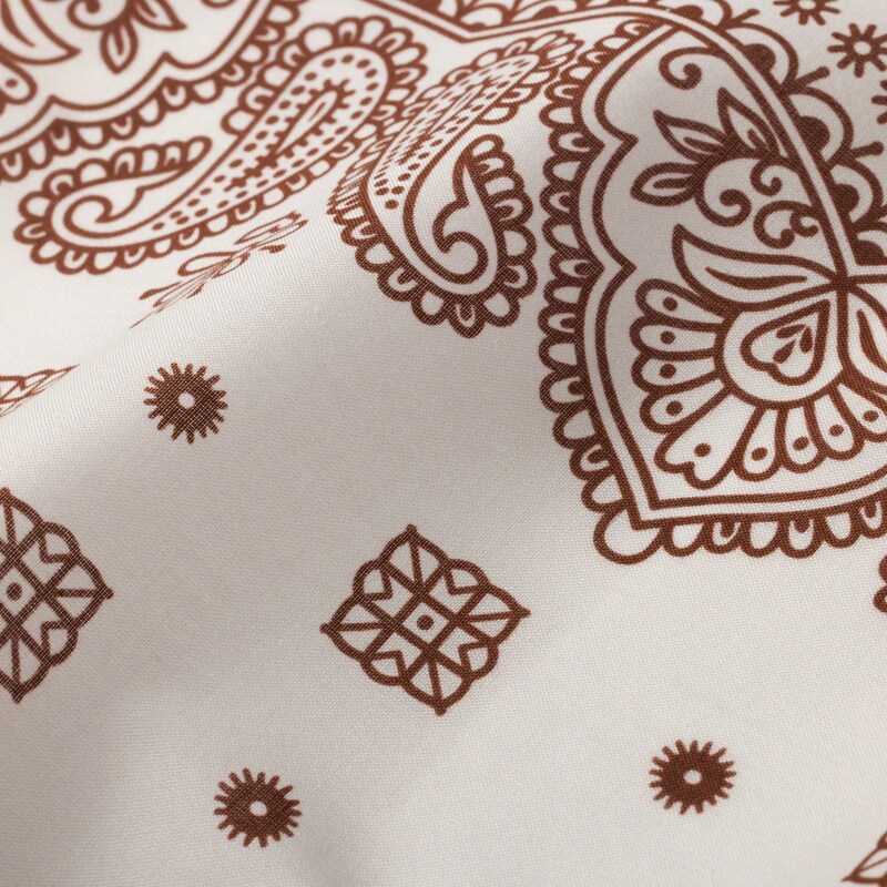 Printed poplin scarf