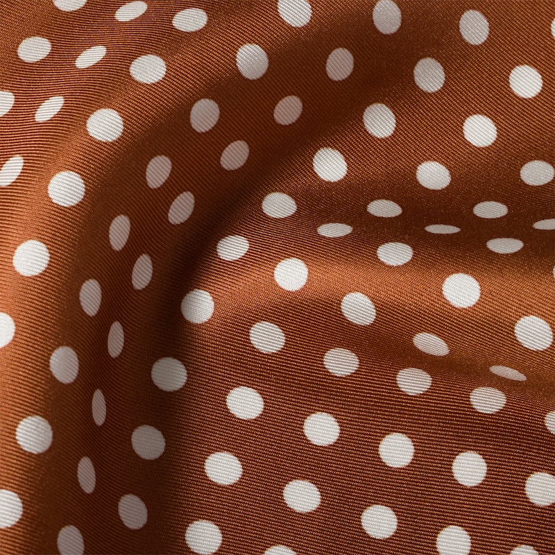 Printed silk twill scarf
