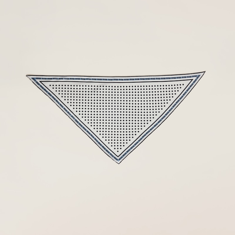 Printed silk twill scarf