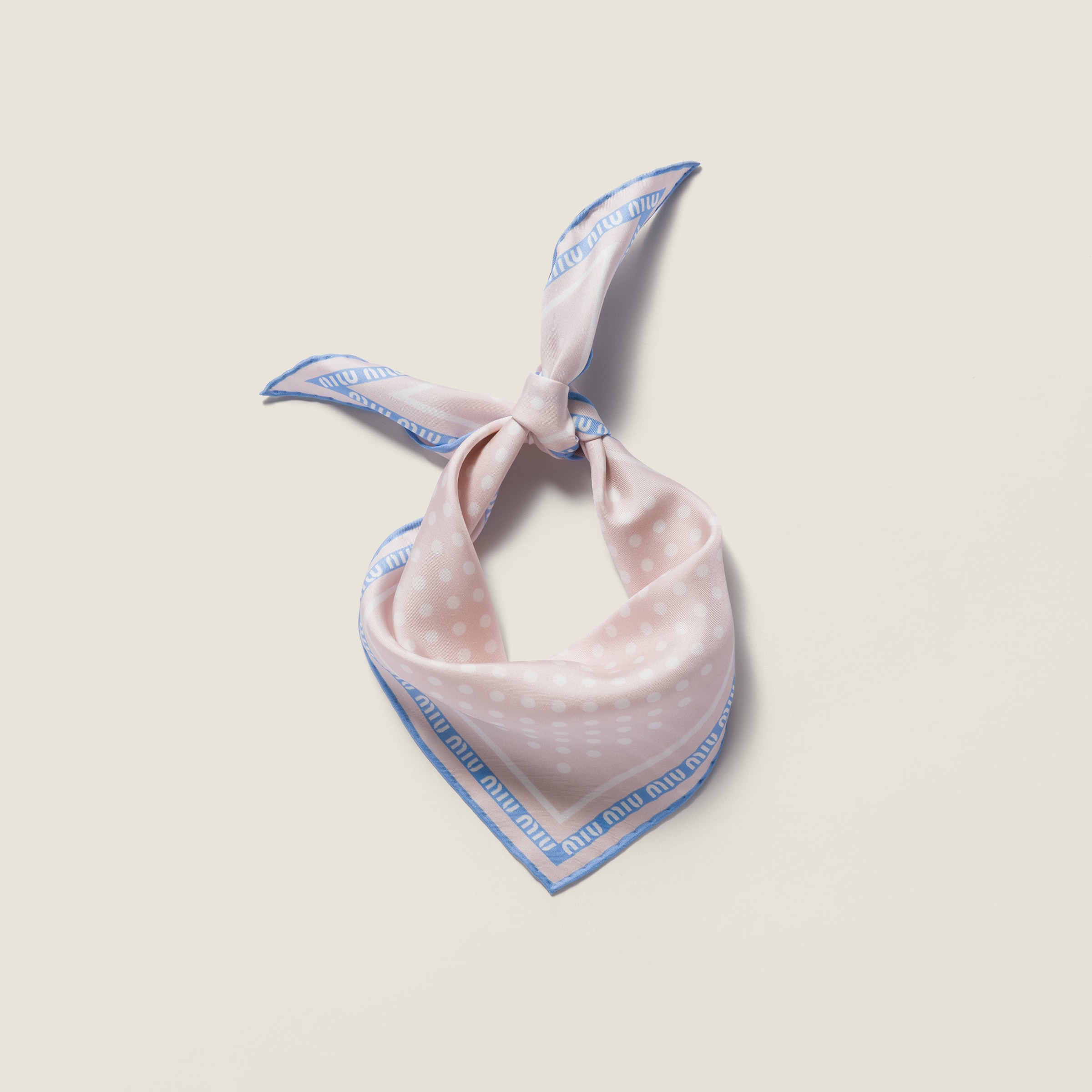 Printed twill scarf from Miu Miu - $320