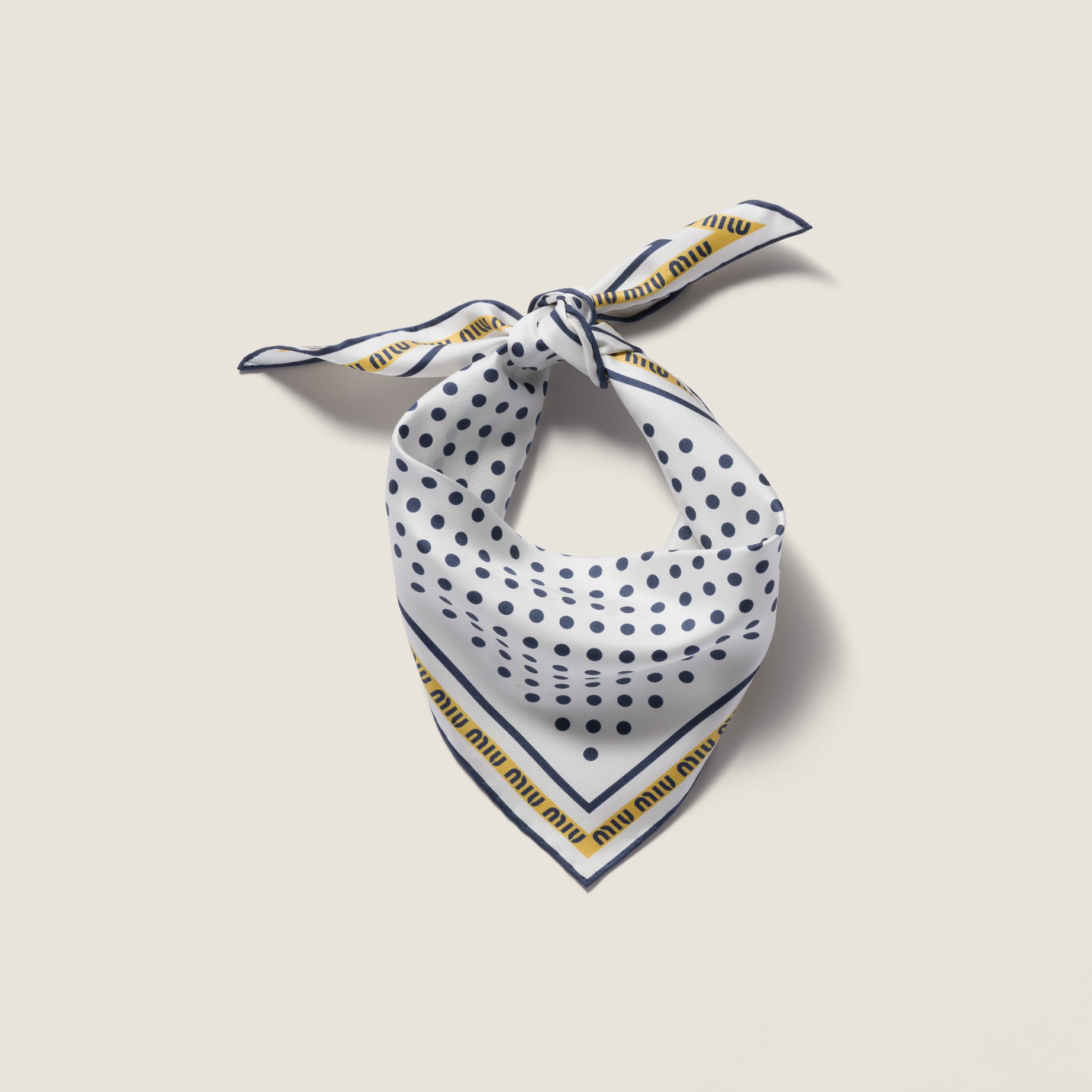 Printed twill scarf from Miu Miu - $320