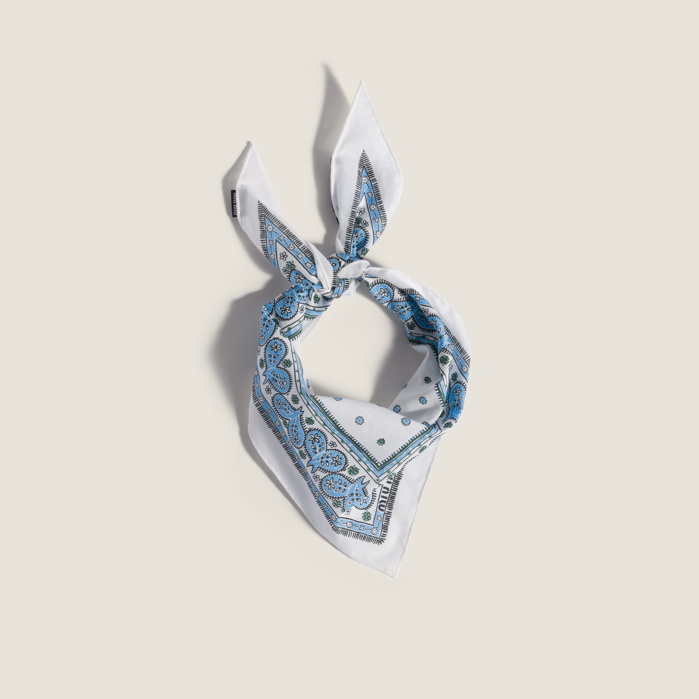Printed twill scarf from Miu Miu - $320