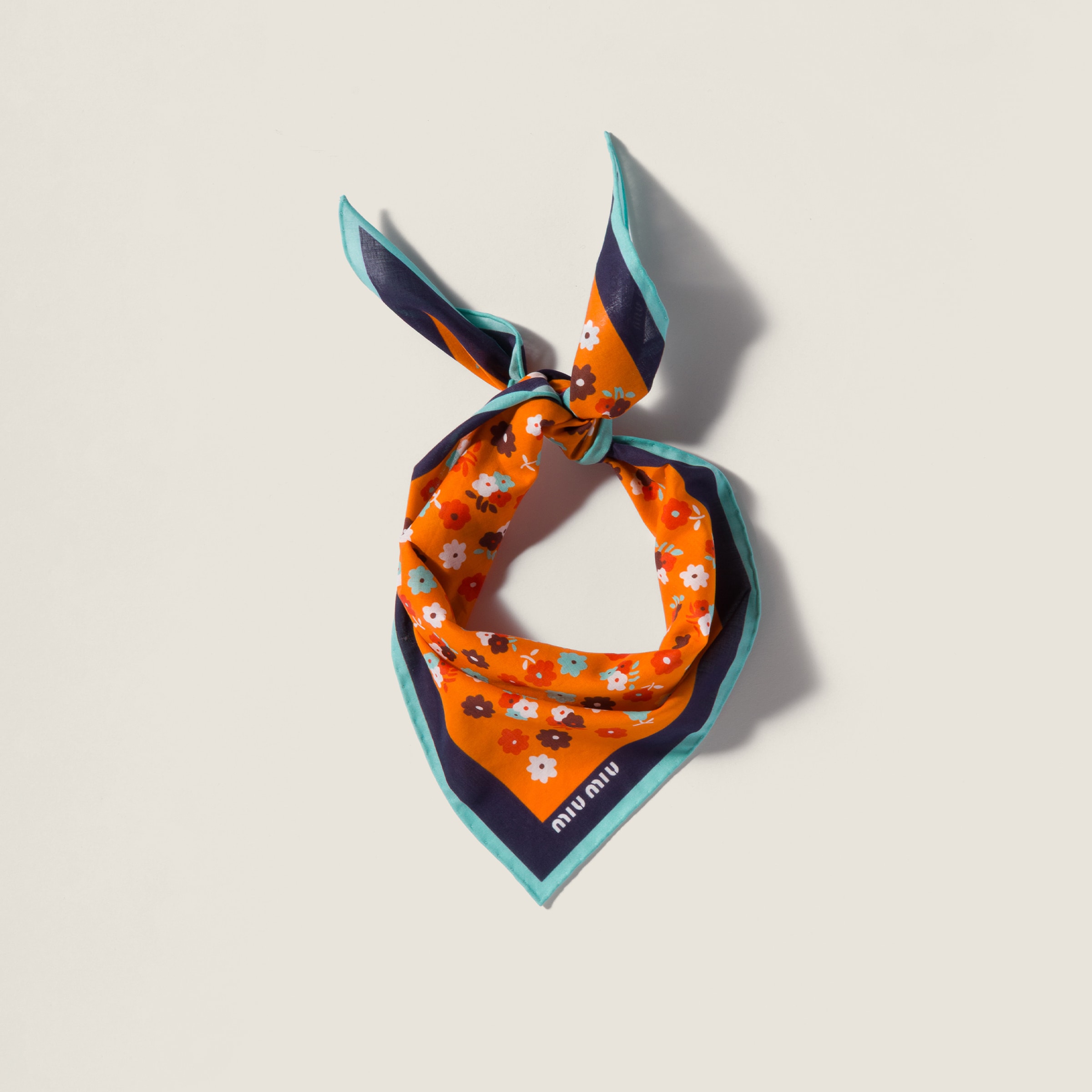 Printed poplin scarf from Miu Miu - $320