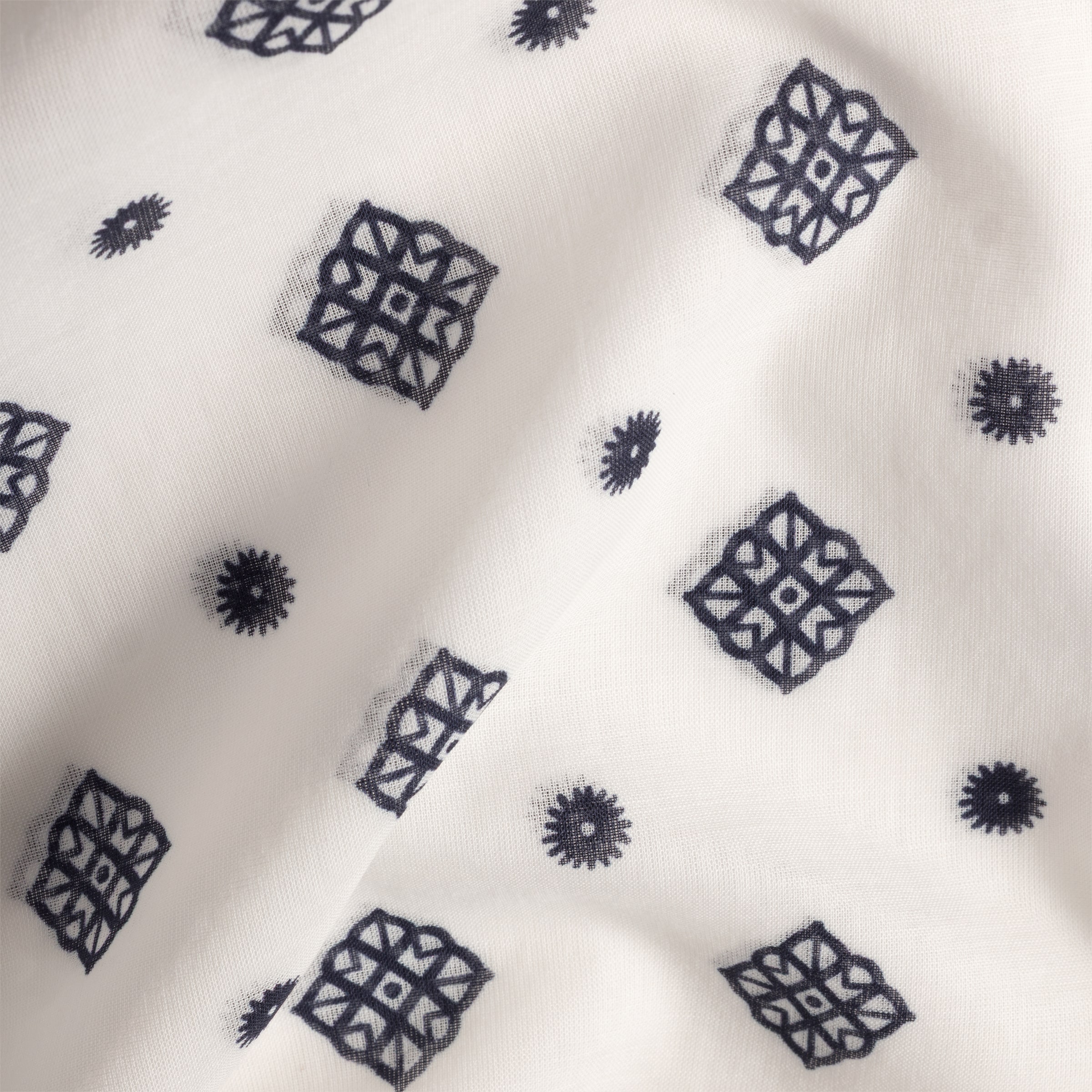 Miu Miu Printed Poplin Pareo In Blue