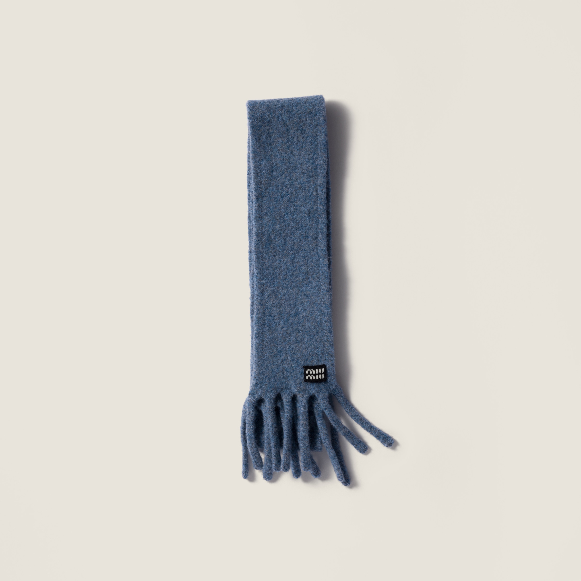 Miu Miu Wool Scarf In Blue