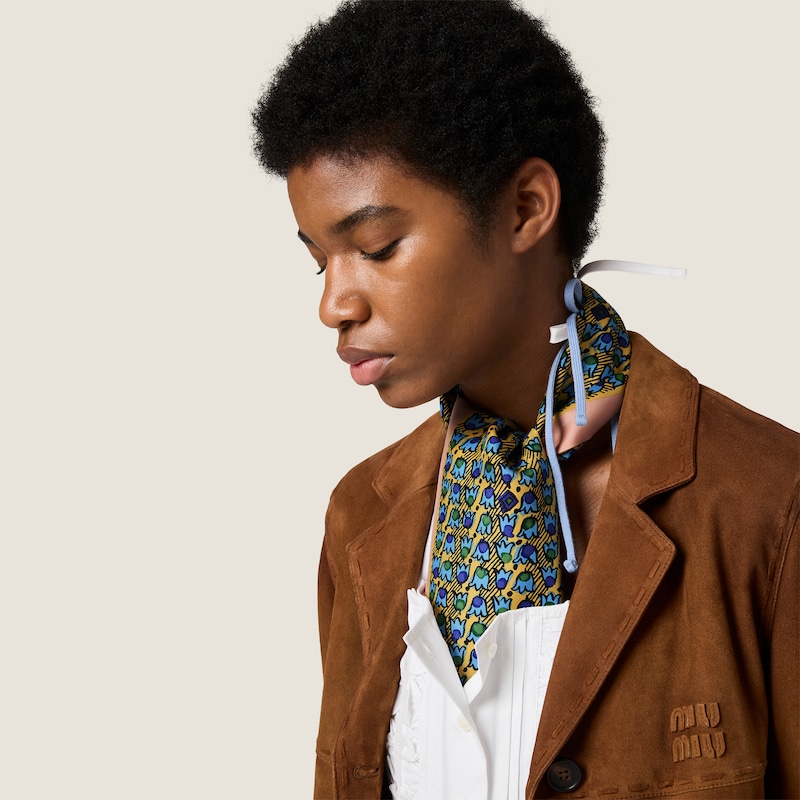 프린티드 트윌 스카프