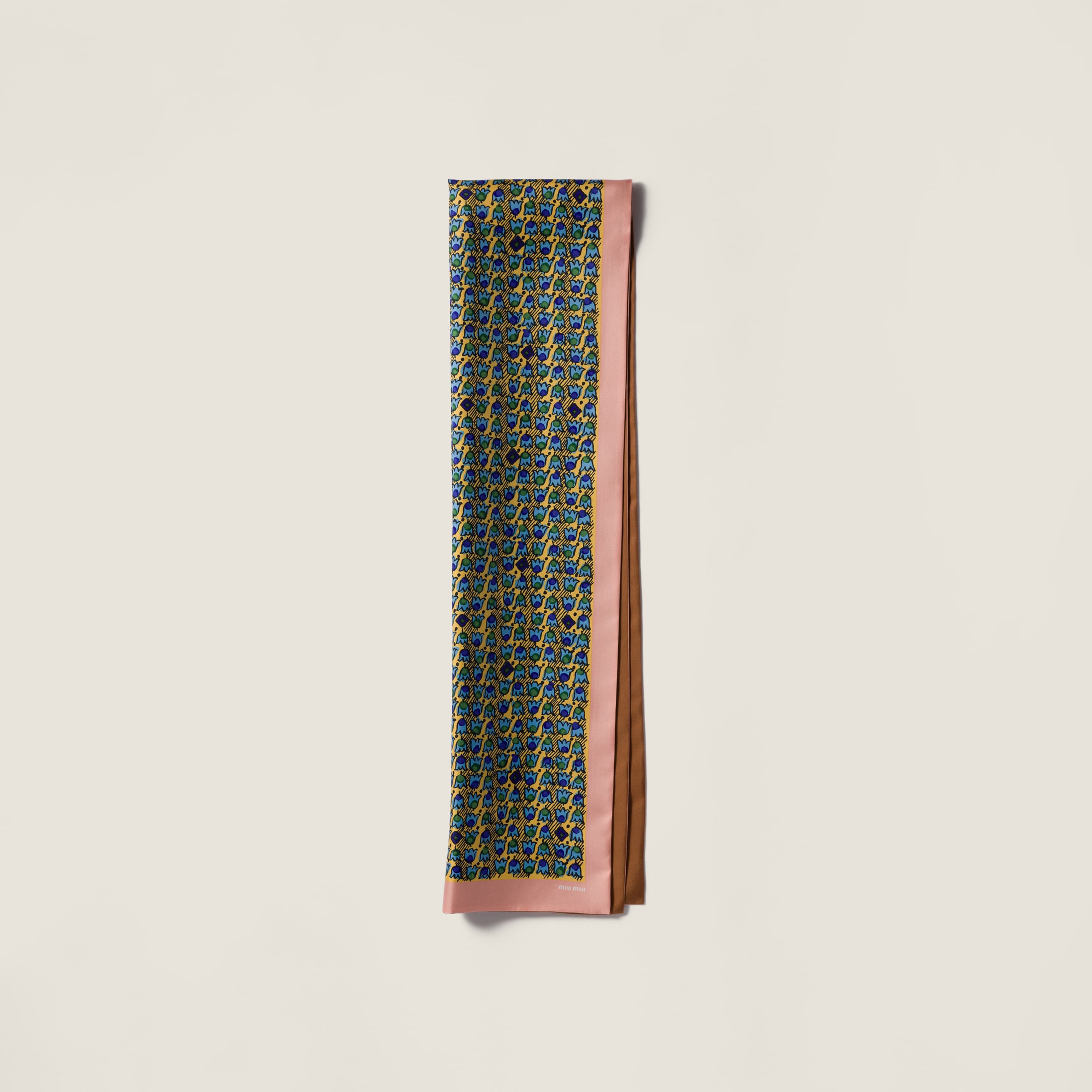 Printed twill scarf from Miu Miu - $695