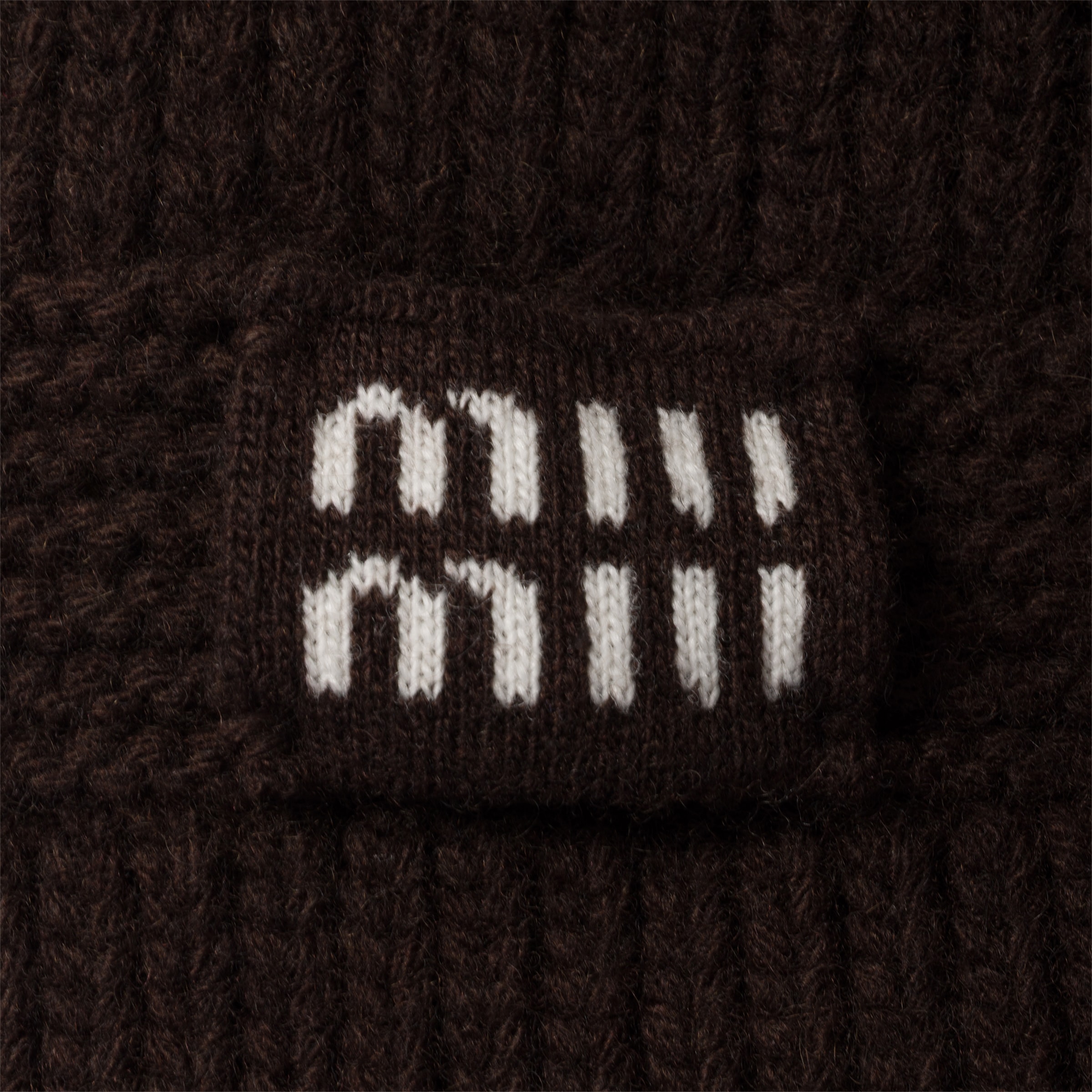 Miu Miu Cashmere Scarf In Brown