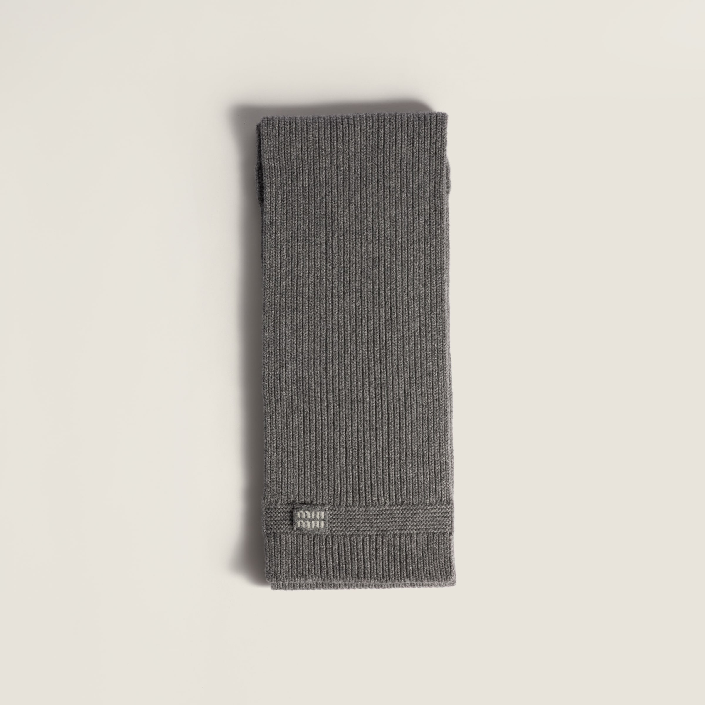 Miu Miu Cashmere Scarf In Gray