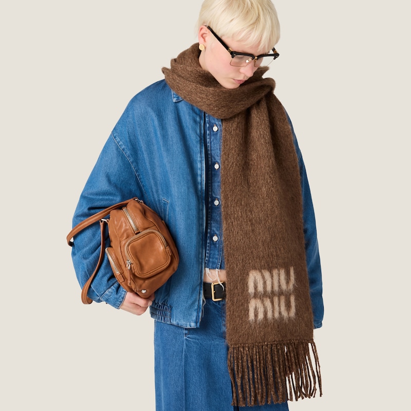 Sciarpa in lana e mohair