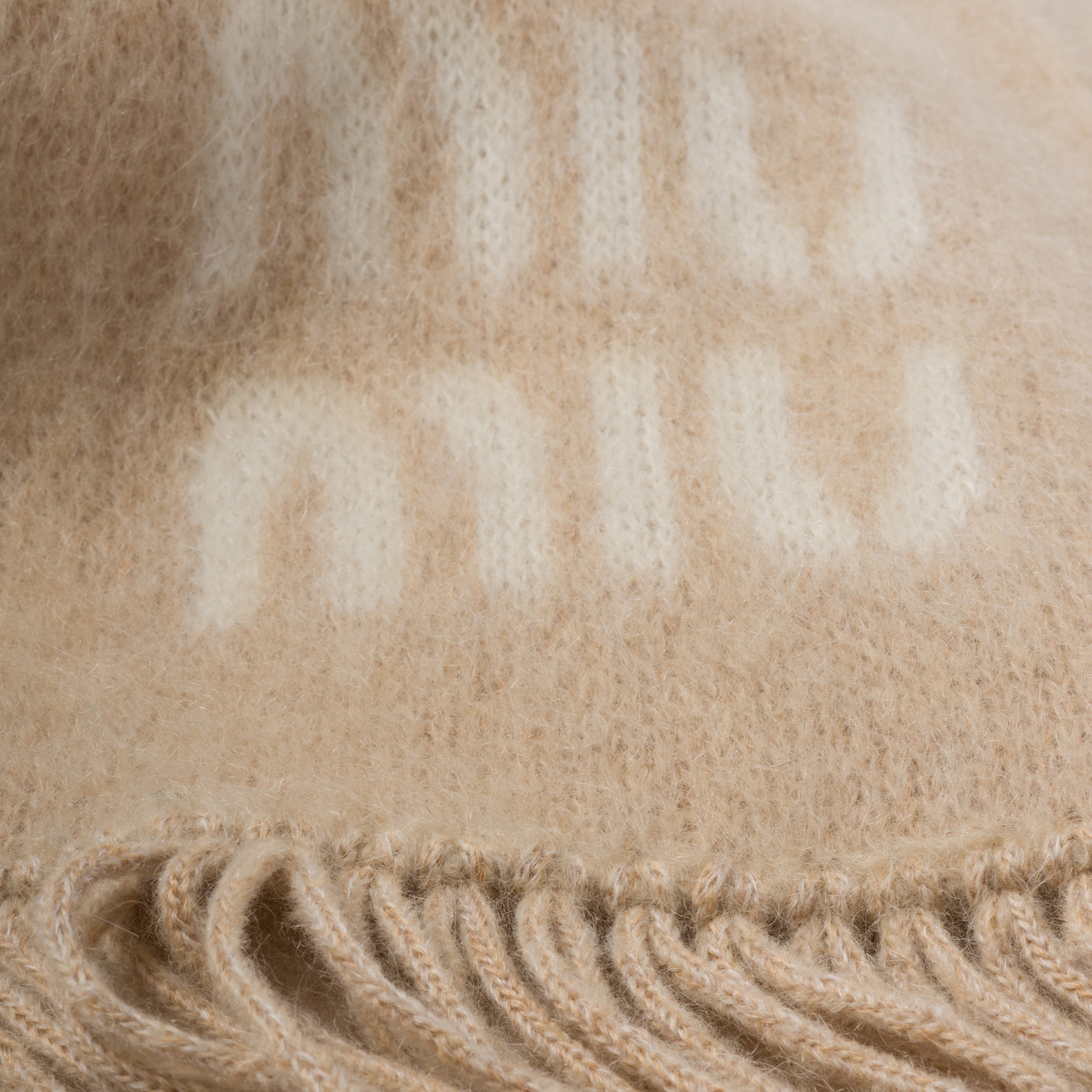 Miu Miu Wool And Mohair Scarf In Natural