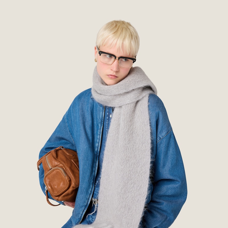 羊毛混馬海毛圍巾