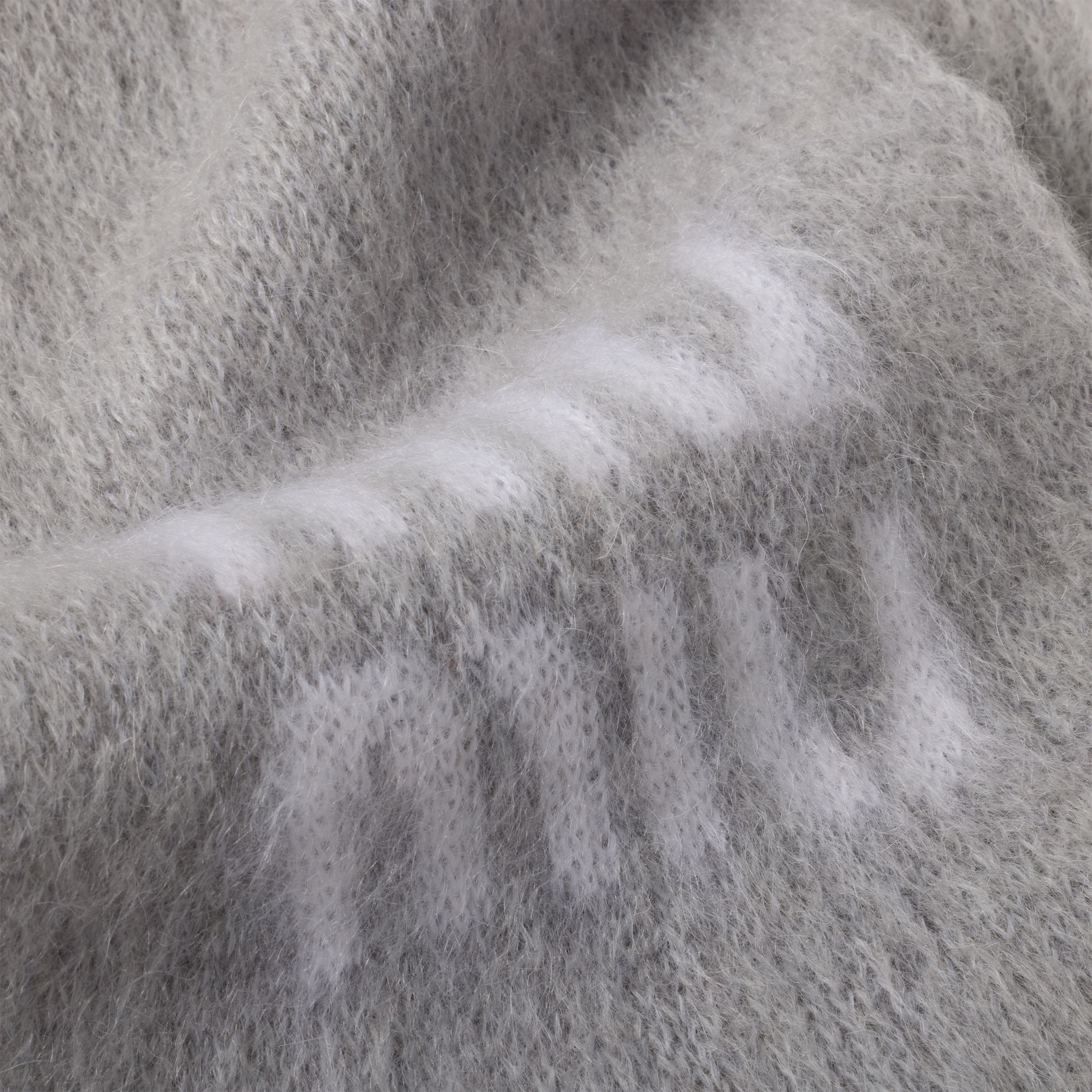 Miu Miu Wool And Mohair Scarf In Grey