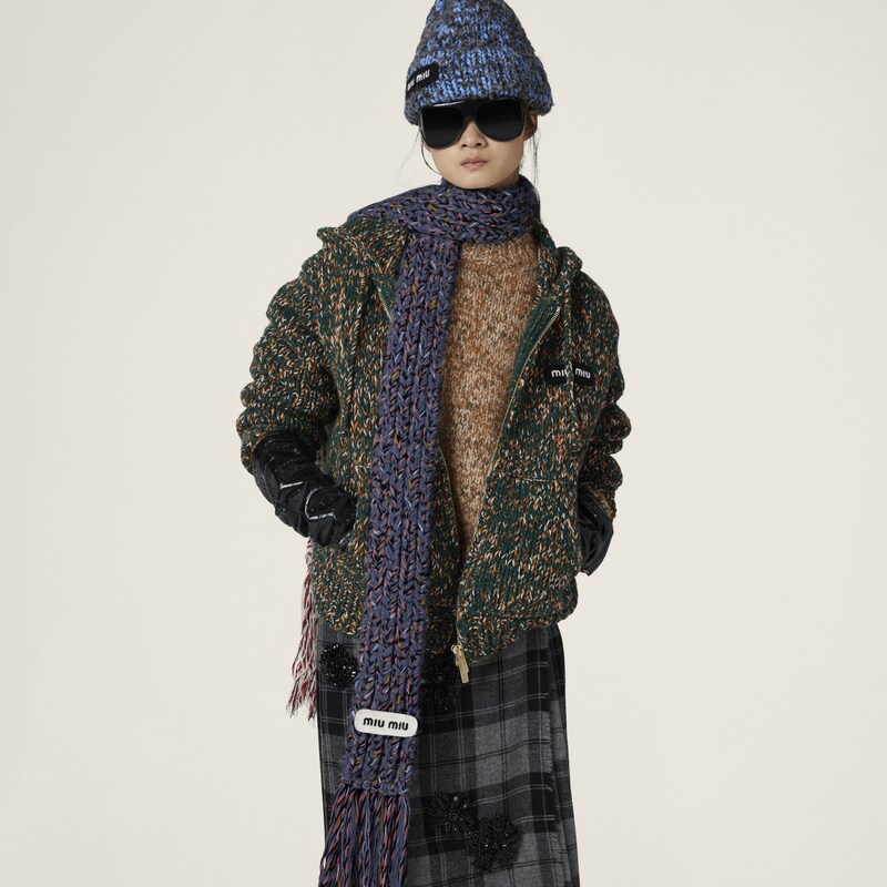 Echarpe à Carreaux Avec Franges En Laine 40x210 Cm Femme GERARD