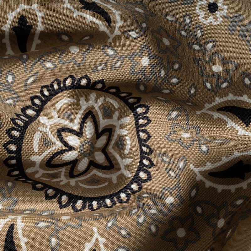 Printed silk and wool scarf