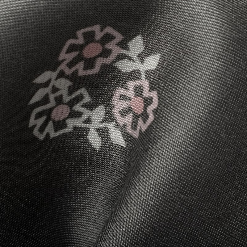 Printed silk and wool scarf